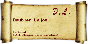 Daubner Lajos névjegykártya